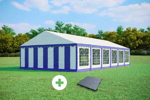 Párty stan 6x12m STANDARD SET- stan + plastová podlaha barva Modro-bílá