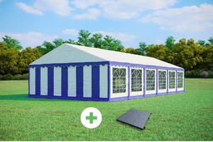 Párty stan 6x12m PREMIUM SET- stan + plastová podlaha barva Modro-bílá