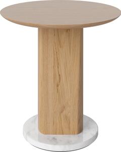 Konferenční stolek Root Ø42, v. 44 cm, více variant - Bolia Varianta: bílý dub, šedý/bílý mramor