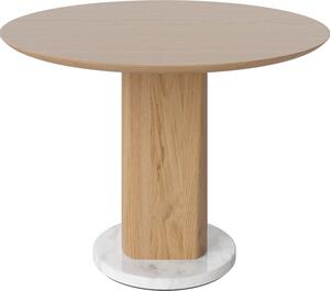 Konferenční stolek Root Ø60, v. 44 cm, více variant - Bolia Varianta: bílý dub, šedý/bílý mramor