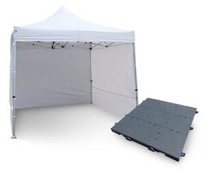 Nůžkový Párty stan 3x3m ALU Premium 4ks plné bočnice + PLASTOVÁ PODLAHA 36ks barva Zelená