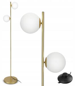 Zlatá stojací lampa G9, Ø 16 cm