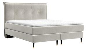 Maison de Rêve Béžová sametová postel boxspring DUNA 200 x 200 cm