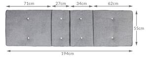 Podložka na lehátko Tami Sun, šedý melír 194x55x5cm
