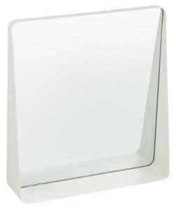 Bílé kovové závěsné zrcadlo J-line Zaya 41 x 38 cm