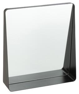 Černé kovové závěsné zrcadlo J-line Zaya 41 x 38 cm