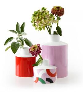 Porcelánová váza malá LOOP REMEMBER (barva růžová+ fialová)