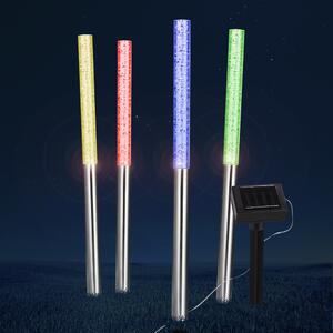 FurniGO Sada 4 LED solárních zásuvný lamp s měničem barev
