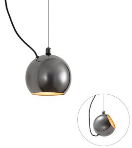 Design hanglamp donker chroom voor railsysteem 1-fase - Slimline Sara