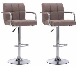 Barové židle 2 ks taupe textil 283428