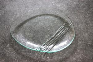 BDK-GLASS Servírovací tác Organic z čirého skla - 39x36cm