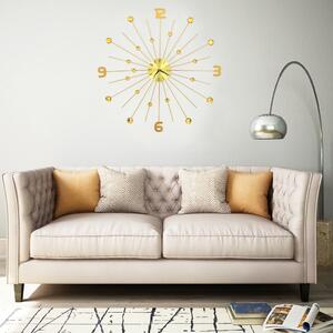 Nástěnné hodiny kovové 70 cm zlaté 283857