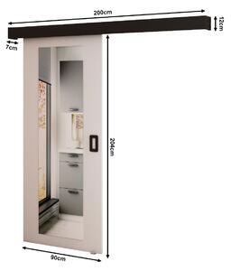 Posuvné dveře 90 cm Bethany II (bílá matná + černá matná). 1043489