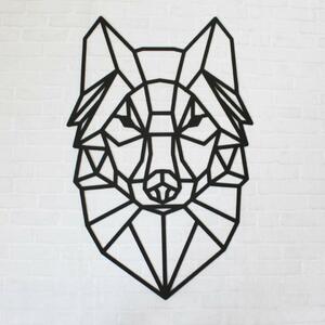 DUBLEZ | Industriální obraz na stěnu - Polygonální vlk