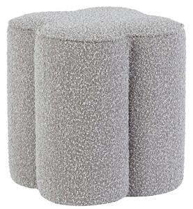 Šedý bouclé taburet Bizzotto Cointa 40 x 40 cm