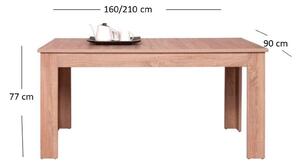Rozkládací stůl 160/210 dub sonoma Gress Mebel Bos