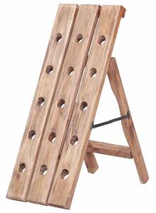 Stojan na víno na 15 lahví 26x50x70 cm masivní mahagonové dřevo 283900