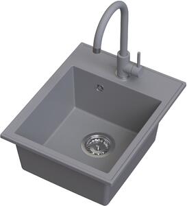 Ruvetti Tito Box dřezy s baterií šedá/ LP_3200-TB4050GR_W