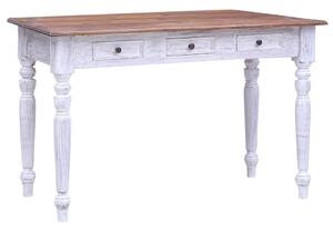 Psací stůl se zásuvkami bílý 117 x 57 x 75 cm recyklované dřevo 283908
