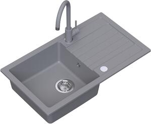 Ruvetti Tito Maxi dřez s baterií a příslušenstvím šedá/ LP_3200-TM7744GR_W