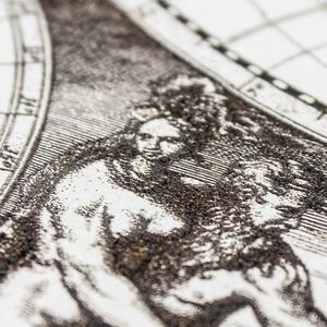 DUBLEZ | 3D dřevěný gravírovaný obraz - Historická mapa světa 1689