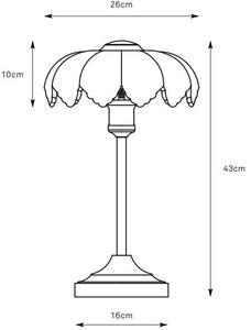Markslöjd Kurage stolní lampa 1x40 W bílá-mosaz 109179
