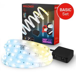 BRI 8020294 Startovací sada CCT LED pásek pro nástěnné panely – 260cm, dálkový ovladač, vč. rozbočovače - BRILONER
