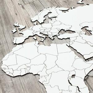 DUBLEZ | Dřevěná 3D mapa světa s vyznačenými hranicemi států