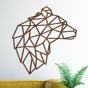 DUBLEZ | Dřevěný obraz na stěnu - Polygonální medvěd