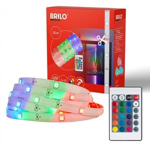 BRILO 2323540 LED pásek 30m, dálkový ovladač, RGB dynamické barvy, bílý - BRILO