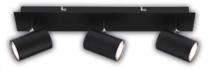 BRILO 2840035 Isil A LED stropní bodové svítidlo, energetická třída A, 3-ramenné, 50.000h životnost, nastavitelné, černé - BRILO