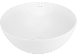 Oltens Jagala umyvadlo 32x32 cm kulatý na pult bílá lesk 40817000