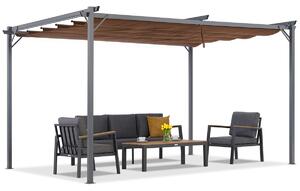 Hnědá terasová pergola La Palma 3x3m Garden Point