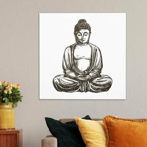 DUBLEZ | 3D dřevěný gravírovaný obraz na stěnu - Buddha