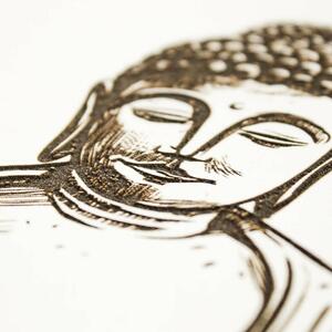 DUBLEZ | 3D dřevěný gravírovaný obraz na stěnu - Buddha