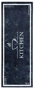 Protiskluzový koberec / běhoun 46740 KITCHEN černý / bílý