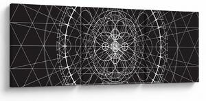 Obraz - Abstrakce hodin (s hodinami) (90x30 cm)