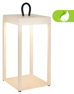 BRILO 7511011 Luca LED bezdrátová lucerna IP44, stmívatelné, dotykový vypínač, béžová - BRILO