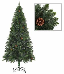 Umělý vánoční stromek se šiškami zelený 180 cm 284315