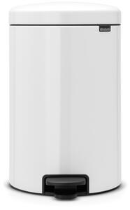 Brabantia pedálový odpadkový koš newIcon - 20 L bílá, kovové vědro