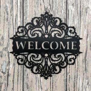 DUBLEZ | Dřevěná tabulka na dveře s nápisem Welcome