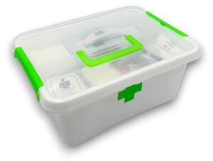 ALTOM Lékárnička, úložný box na léky s vnořeným organizérem, 2v1, s madlem, antibakteriální, 12.5l