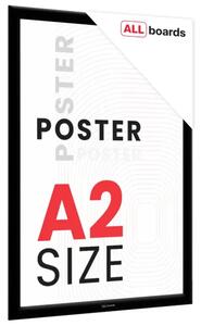 Plakátový rám A2 OWZ – černý, zacvakávací, FRAME_A2BK