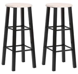 Barové stoličky 2 ks černé MDF 284388
