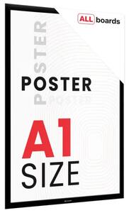 Plakátový rám A1 OWZ – černý, zacvakávací, FRAME_A1BK