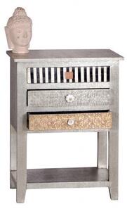 Sob nábytek - Designový odkládací stolek z masivního manga a hliníku Metalus - F0S01356-97