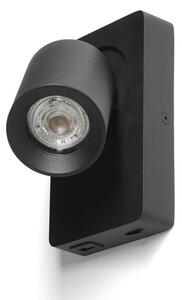 RED R13764 VOLTERA USB nástěnná černá 230V GU10 50W - RED - DESIGN RENDL