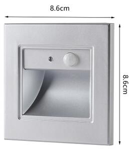 Brilagi - LED Schodišťové svítidlo se senz. STEP LIGHT LED/1,5W/230V IP44 stříb