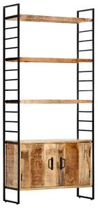 4patrová knihovna 80 x 30 x 180 cm hrubé mangovníkové dřevo 284422
