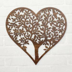 DUBLEZ | Dřevěný strom na stěnu - Srdce